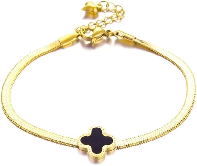 Clover snake chain bracelet