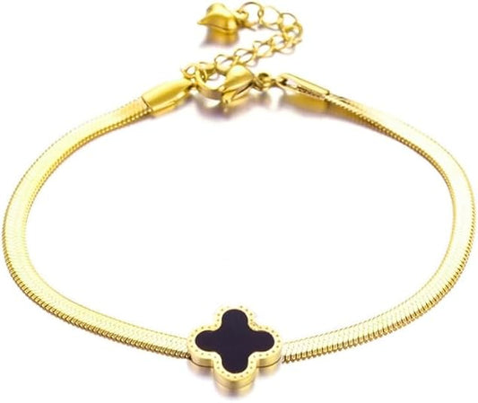 Clover snake chain bracelet