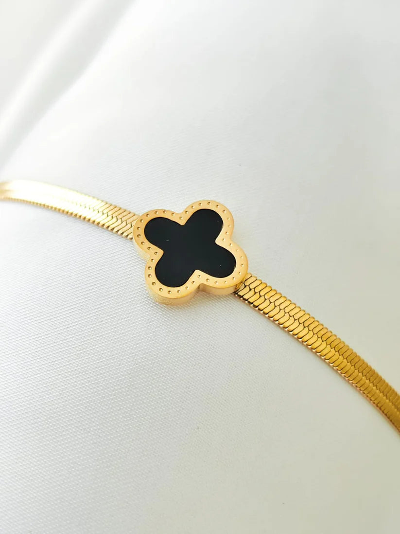 Clover snake chain bracelet