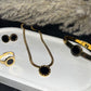 Timeless Golden and Black Roman Numeral Jewelry Set